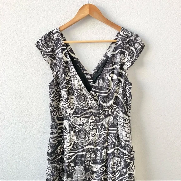 Anthropologie Moulinette Soeurs Swirling Villages dress Size 10 Women's - Picture 3 of 8